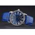 Swiss Cartier Ronde Solo Stainless Steel Diamond Case Blue Dial Roman Numerals  622197