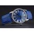 Swiss Cartier Ronde Solo Stainless Steel Diamond Case Blue Dial Roman Numerals  622197