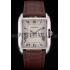 Cartier Tank Anglaise 36mm White Dial Stainless Steel Case Brown Leather Bracelet Replica