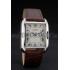 Cartier Tank Anglaise 36mm White Dial Stainless Steel Case Brown Leather Bracelet Replica