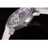 Cartier Moonphase Silver Watch with White Leather Band ct257 621376 Replica