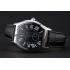 Cartier Tortue Large Date Black Dial Stainless Steel Case Black Leather Strap