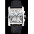 Cartier Tank MC White Dial Stainless Steel Case Black Leather Bracelet  622689 Replica