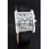 Cartier Tank MC White Dial Stainless Steel Case Black Leather Bracelet  622689 Replica