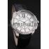 Cartier Calibre De Cartier Small Seconds White Dial Stainless Steel Case Black Leather Strap