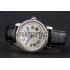 Swiss Cartier Ballon Bleu GMT Silver Dial Rose Gold Case Brown Leather Strap