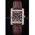 Cartier Tank MC Gold Diamond Case Brown Dial Brown Leather Strap  622170 Replica