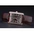 Cartier Tank MC Gold Diamond Case Brown Dial Brown Leather Strap  622170 Replica