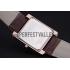 Cartier Tank MC Gold Diamond Case Brown Dial Brown Leather Strap  622170 Replica