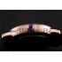 Cartier Ronde Solo White Dial Diamond Bezel Rose Gold Case Blue Leather Strap