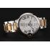 Replica Swiss Cartier Ballon Bleu Two Timezone White Dial Silver Case Gold And Silver Bracelet 1453877