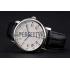 Replica Cartier Rotonde Date White Dial Stainless Steel Case Black Leather Strap