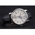 Replica Cartier Rotonde Date White Dial Stainless Steel Case Black Leather Strap