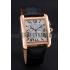 Cartier Tank MC White Dial Gold Case Black Leather Bracelet  622693