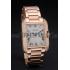 Cartier Tank Anglaise 36mm White Dial Diamonds Rose Gold Case Rose Gold Bracelet