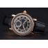 Cartier Rotonde Black And White Dial Gold Case With Jewels Black Leather Strap  622758