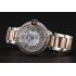 Replica Swiss Cartier Ballon Bleu 40 MM Diamond Dial Diamond Case Rose Gold And Staineless Steel Bracelet 1453885