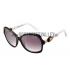 Replica Cartier Double C Decor Black Frame White Temples Sunglasses  308254