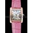 Cartier Tank MC Gold Case White Dial Pink Leather Strap  622176