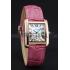 Cartier Tank MC Gold Case White Dial Pink Leather Strap  622176