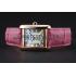 Cartier Tank MC Gold Case White Dial Pink Leather Strap  622176