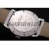 Cartier Ronde White Dial Stainless Steel Case White Leather Strap