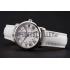 Cartier Ronde White Dial Stainless Steel Case White Leather Strap