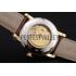 Swiss Cartier Rotonde Small Complication Brown Dial Gold Diamond Case Brown Leather Strap Replica