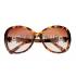 Replica Cartier Golden Finish Logo Detail Light Tortoiseshell Frame Sunglasses 308271