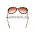 Replica Cartier Golden Finish Logo Detail Light Tortoiseshell Frame Sunglasses 308271