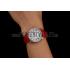 Replica Cartier Ronde White Dial Diamond Bezel Stainless Steel Case Red Leather Strap