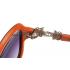 Cartier Golden Finish Logo Detail Black And Orange Frame Sunglasses 308272