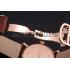 Cartier Rotonde Brown Dial Gold Case With Jewels Brown Leather Strap  622759 Replica