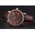 Cartier Rotonde Brown Dial Gold Case With Jewels Brown Leather Strap  622759 Replica