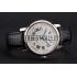 Swiss Cartier Rotonde Annual Calendar White Dial Stainless Steel Case Black Leather Strap