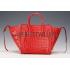 Celine Phantom Medium Red Crocodile Leather