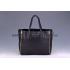 Replica Celine Cabas Gusset Large Black Leather Shoulder Bag