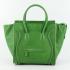 Celine  108908 2way Cow Leather Green Handbag Replica