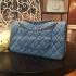 Chanel Leather  Flap Handbag Blue