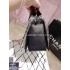 Chanel Lattice Pattern Double C Black Lambskin Handbag