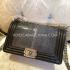 Replica Chanel Shoulder Bag Leather Black Le Boy