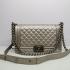 Chanel Boy Chanel bags 30172 Silver Lambskin 2way