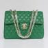 Chanel  Flap bags 1114 Green Lambskin Ladies Bag Replica