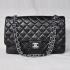 Chanel  Flap bags 28601 Black Lambskin Medium Bag Replica