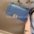 Chanel 2way Rhombic Blue Lambskin Le Boy Replica