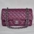 Chanel  Flap bags 1112 Purple Cow Leather Ladies Handbags