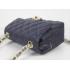 Chanel  Flap bags 1115 Blue Cow Leather Small Handbags