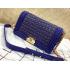 Replica Chanel Handbag Le Boy Calfskin Chain Blue HM02744