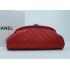 Chanel Clutches 35487 Red Cow Leather Small Bag