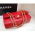 Cheap Chanel A1112 Red Lambskin 2way